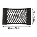 Car Back Rear Trunk Storage Net Seat Elastic String Net Magic Sticker Mesh Storage Bag Pocket Cage Auto Organizer Seat Back Bag