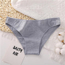 2021 Cotton Women's Panties Comfortable Underwear Low Waist Solid Color Briefs Plus Size Female Underpant Panty Lingerie XXL