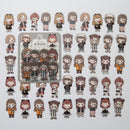 Mohamm 40 Sheets/1 Box Sticker Mini Multi Colors PET Kawaii Girl Cartoon Decoration Scrapbooking Stationery School Supplies