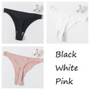 3Pcs/set Women G-string Thong Cotton Panties Seamless Underwear Comfort Low Waist Underpants Solid Color Pantys Lingerie M-XL