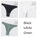 3Pcs/set Women G-string Thong Cotton Panties Seamless Underwear Comfort Low Waist Underpants Solid Color Pantys Lingerie M-XL