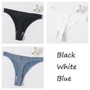 3Pcs/set Women G-string Thong Cotton Panties Seamless Underwear Comfort Low Waist Underpants Solid Color Pantys Lingerie M-XL