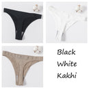 3Pcs/set Women G-string Thong Cotton Panties Seamless Underwear Comfort Low Waist Underpants Solid Color Pantys Lingerie M-XL
