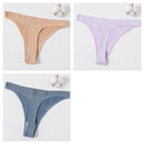 3Pcs/set Women G-string Thong Cotton Panties Seamless Underwear Comfort Low Waist Underpants Solid Color Pantys Lingerie M-XL
