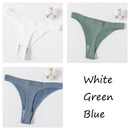 3Pcs/set Women G-string Thong Cotton Panties Seamless Underwear Comfort Low Waist Underpants Solid Color Pantys Lingerie M-XL