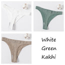 3Pcs/set Women G-string Thong Cotton Panties Seamless Underwear Comfort Low Waist Underpants Solid Color Pantys Lingerie M-XL