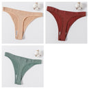 3Pcs/set Women G-string Thong Cotton Panties Seamless Underwear Comfort Low Waist Underpants Solid Color Pantys Lingerie M-XL