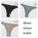 3Pcs/set Women G-string Thong Cotton Panties Seamless Underwear Comfort Low Waist Underpants Solid Color Pantys Lingerie M-XL