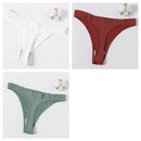3Pcs/set Women G-string Thong Cotton Panties Seamless Underwear Comfort Low Waist Underpants Solid Color Pantys Lingerie M-XL