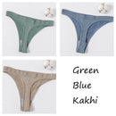 3Pcs/set Women G-string Thong Cotton Panties Seamless Underwear Comfort Low Waist Underpants Solid Color Pantys Lingerie M-XL