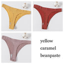 3Pcs/set Women G-string Thong Cotton Panties Seamless Underwear Comfort Low Waist Underpants Solid Color Pantys Lingerie M-XL