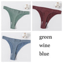 3Pcs/set Women G-string Thong Cotton Panties Seamless Underwear Comfort Low Waist Underpants Solid Color Pantys Lingerie M-XL