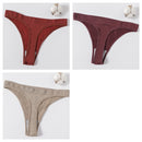 3Pcs/set Women G-string Thong Cotton Panties Seamless Underwear Comfort Low Waist Underpants Solid Color Pantys Lingerie M-XL