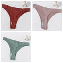 3Pcs/set Women G-string Thong Cotton Panties Seamless Underwear Comfort Low Waist Underpants Solid Color Pantys Lingerie M-XL