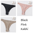 3Pcs/set Women G-string Thong Cotton Panties Seamless Underwear Comfort Low Waist Underpants Solid Color Pantys Lingerie M-XL