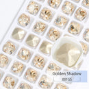 K9 Glass Crystals Crafts Pointback Loose Stones Square Crystals For Clothes Bags DIY Jewelry Decoration Garments Strass