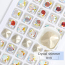K9 Glass Crystals Crafts Pointback Loose Stones Square Crystals For Clothes Bags DIY Jewelry Decoration Garments Strass