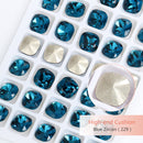 K9 Glass Crystals Crafts Pointback Loose Stones Square Crystals For Clothes Bags DIY Jewelry Decoration Garments Strass