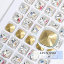 K9 Glass Crystals Crafts Pointback Loose Stones Square Crystals For Clothes Bags DIY Jewelry Decoration Garments Strass