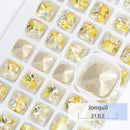 K9 Glass Crystals Crafts Pointback Loose Stones Square Crystals For Clothes Bags DIY Jewelry Decoration Garments Strass