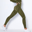 RXRXCOCO Leggings Women Push Up Seamless Leggings For Fitness Yoga Pants High Waist Tights Hollow Out Sport Scrunch Butt Legging