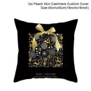 45cm Christmas Black Gold Cushion Cover Merry Christmas Decorations for Home Cristmas Ornaments Natal Navidad Gift New Year 2021