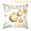 45cm Christmas Black Gold Cushion Cover Merry Christmas Decorations for Home Cristmas Ornaments Natal Navidad Gift New Year 2021