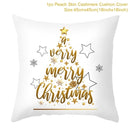 45cm Christmas Black Gold Cushion Cover Merry Christmas Decorations for Home Cristmas Ornaments Natal Navidad Gift New Year 2021
