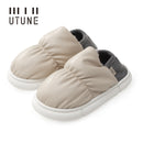 UTUNE New 2021 Toast Winter Women Slippers Warm Indoor Thick Sole Men Home Shoes Plush Dual purpose Shoe Light Outside Slippers