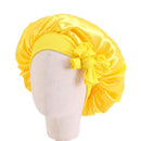 Baby Silky Satin Bonnet Sleep Cap Children Girl Night Turban Children Solid Headwear Cute Headwrap Hat Fashion Hair Wear