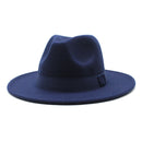 2021 New Hot Wide Brim Felt Fedora Hats With Bee Ribbon Autumn Winter Wedding Party Trilby Hat Men Gentleman Jazz Hats 56-58CM