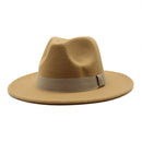 2021 New Hot Wide Brim Felt Fedora Hats With Bee Ribbon Autumn Winter Wedding Party Trilby Hat Men Gentleman Jazz Hats 56-58CM