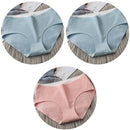 3Pcs Women's Underwear Cotton Seamless Stripes Panties Soild Color Skin- friendly Lingerie Woman Panty Low Waist M-XL Plus Size
