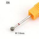 1Pc Diamond Nail Drill Ball Rotary Bit Eletric Milling Cutter Files 5.0mm Manicure Burr Cuticle Clean Polish Machine Accessory
