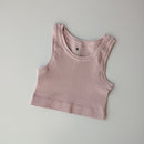 Sexy Women Yoga Gym Sports Vest  Fitness Running Short Vest Solid Color Knitted Off Shoulder Gym Yoga  Top