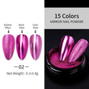 1 Box Neon sparkle Mirror Nail Glitter Pearl Powder Auroras Iridescent Effect Nails Pigment Dust UV Gel Polish Decor