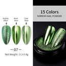 1 Box Neon sparkle Mirror Nail Glitter Pearl Powder Auroras Iridescent Effect Nails Pigment Dust UV Gel Polish Decor