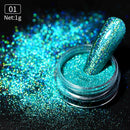 1 Box Neon sparkle Mirror Nail Glitter Pearl Powder Auroras Iridescent Effect Nails Pigment Dust UV Gel Polish Decor