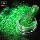 1 Box Neon sparkle Mirror Nail Glitter Pearl Powder Auroras Iridescent Effect Nails Pigment Dust UV Gel Polish Decor