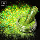1 Box Neon sparkle Mirror Nail Glitter Pearl Powder Auroras Iridescent Effect Nails Pigment Dust UV Gel Polish Decor