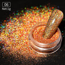 1 Box Neon sparkle Mirror Nail Glitter Pearl Powder Auroras Iridescent Effect Nails Pigment Dust UV Gel Polish Decor