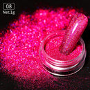1 Box Neon sparkle Mirror Nail Glitter Pearl Powder Auroras Iridescent Effect Nails Pigment Dust UV Gel Polish Decor