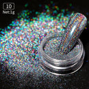 1 Box Neon sparkle Mirror Nail Glitter Pearl Powder Auroras Iridescent Effect Nails Pigment Dust UV Gel Polish Decor
