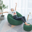 Levkme Lounger Seat Bean Bag Puff Asiento Lazy BeanBag Sofas Cover without Filler Couch Tatami Chairs Covers XF1029-15