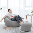 Levkme Lounger Seat Bean Bag Puff Asiento Lazy BeanBag Sofas Cover without Filler Couch Tatami Chairs Covers XF1029-15