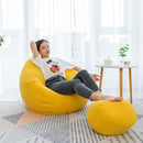 Levkme Lounger Seat Bean Bag Puff Asiento Lazy BeanBag Sofas Cover without Filler Couch Tatami Chairs Covers XF1029-15