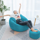 Levkme Lounger Seat Bean Bag Puff Asiento Lazy BeanBag Sofas Cover without Filler Couch Tatami Chairs Covers XF1029-15