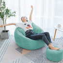 Levkme Lounger Seat Bean Bag Puff Asiento Lazy BeanBag Sofas Cover without Filler Couch Tatami Chairs Covers XF1029-15