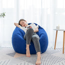 Levkme Lounger Seat Bean Bag Puff Asiento Lazy BeanBag Sofas Cover without Filler Couch Tatami Chairs Covers XF1029-15