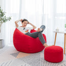 Levkme Lounger Seat Bean Bag Puff Asiento Lazy BeanBag Sofas Cover without Filler Couch Tatami Chairs Covers XF1029-15